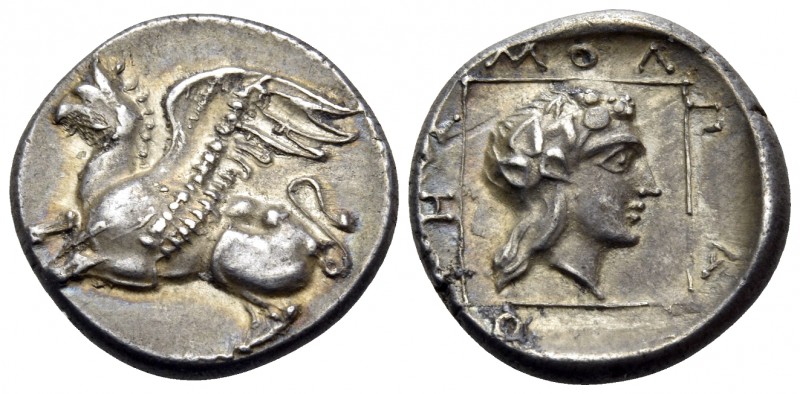 THRACE. Abdera. Circa 395-360 BC. Tetrobol (Silver, 15 mm, 2.84 g, 2 h), struck ...