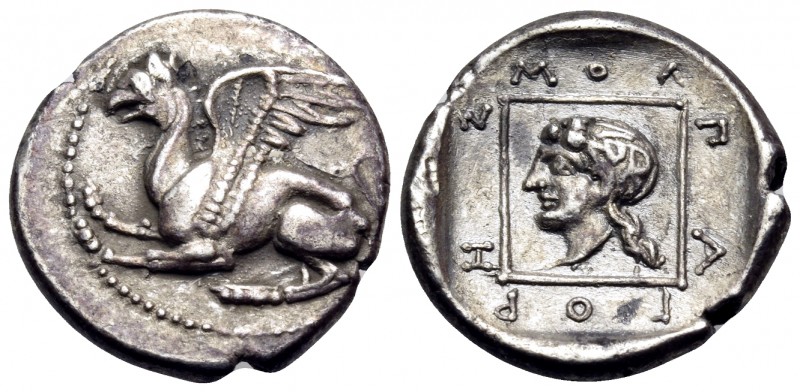 THRACE. Abdera. Circa 395-360 BC. Tetrobol (Silver, 15 mm, 2.79 g, 4 h), struck ...