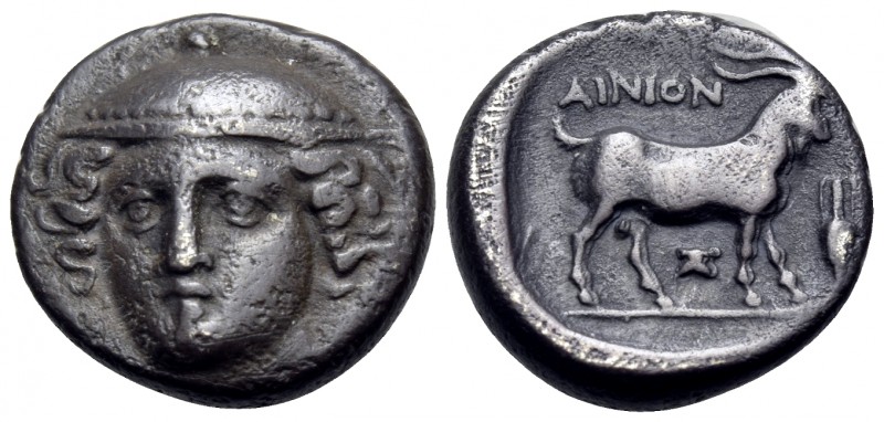 THRACE. Ainos. Circa 402/1-400/399 BC. Tetrobol (Silver, 13 mm, 2.44 g, 12 h). H...
