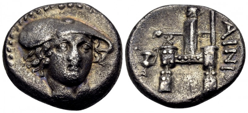 THRACE. Ainos. Circa 357-342/1 BC. Drachm (Silver, 16 mm, 3.80 g, 12 h). Head of...