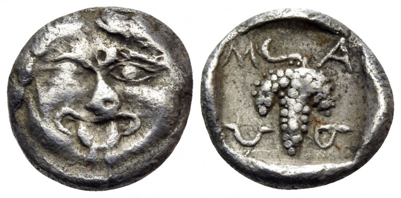 THRACE. Maroneia. Circa 436/5-411/0 BC. Obol (Silver, 10 mm, 0.87 g, 7 h). Facin...
