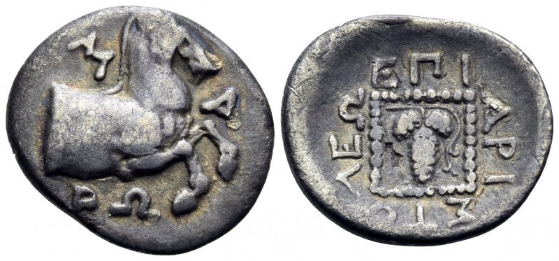 THRACE. Maroneia. Circa 386/5-348/7 BC. Triobol (Silver, 17.5 mm, 2.21 g, 5 h), ...