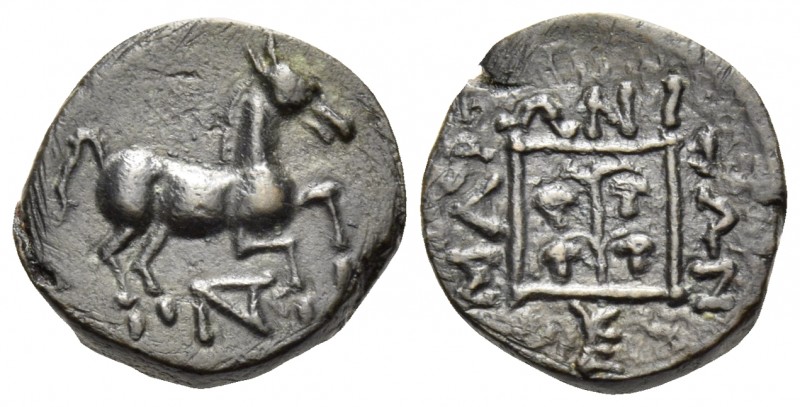 THRACE. Maroneia. Circa 398/7-348/7 BC. (Bronze, 15 mm, 4.01 g, 4 h). Horse pran...