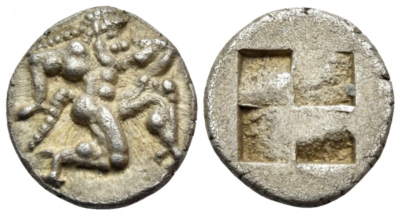 ISLANDS OFF THRACE, Thasos. 500-480 BC. Trihemiobol or 1/8 Stater (Silver, 11.5 ...