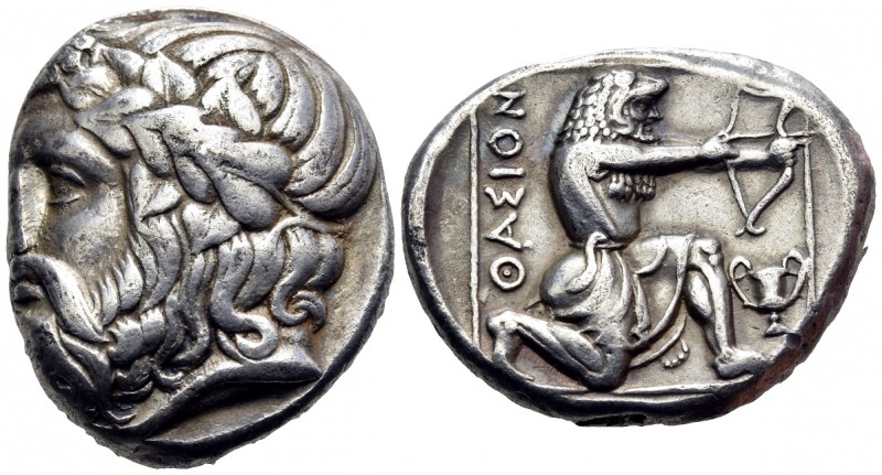 ISLANDS OFF THRACE, Thasos. Circa 411-340 BC. Tetradrachm (Silver, 25 mm, 15.19 ...