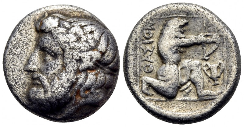 ISLANDS OFF THRACE, Thasos. Circa 411-340 BC. Drachm (Silver, 15 mm, 3.58 g, 1 h...