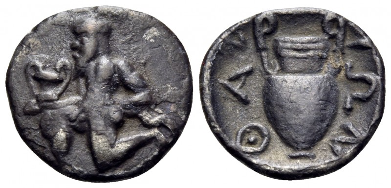 ISLANDS OFF THRACE, Thasos. Circa 411-340 BC. Trihemiobol (Silver, 11 mm, 0.69 g...