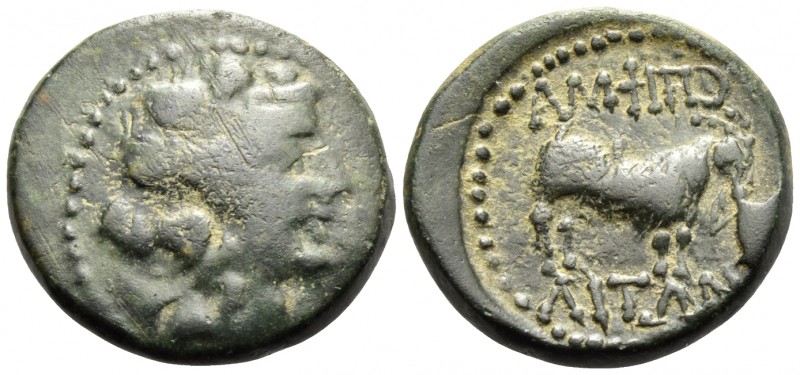 MACEDON. Amphipolis. Circa 187-168/7 BC. (Bronze, 20 mm, 5.65 g, 12 h). Head of ...