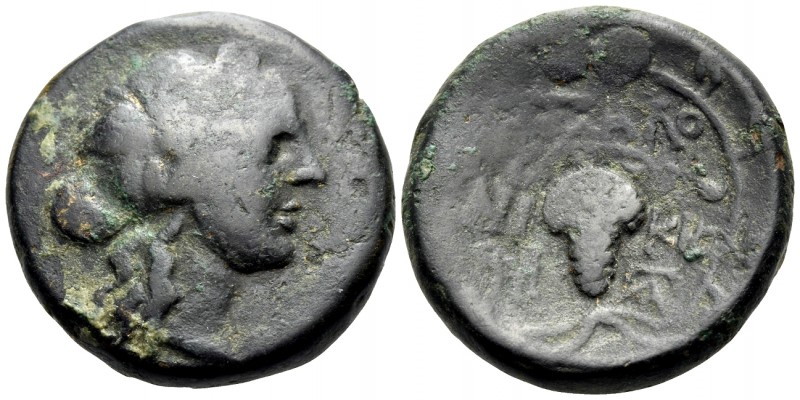MACEDON. Thessalonica. Circa 187-168/7 BC. (Bronze, 23 mm, 13.73 g, 12 h). Head ...