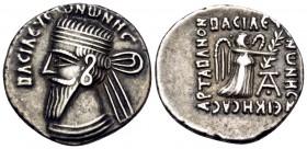 KINGS OF PARTHIA. Vonones I, circa AD 8-12. Drachm (Silver, 19.5 mm, 3.82 g, 1 h), Ekbatana, circa 10. BACIΛEYC ONΩNHC Diademed head of Vonones I to l...