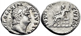 Nero, 54-68. Denarius (Silver, 18.5 mm, 3.52 g, 6 h), Rome, 66-67. IMP NERO CAESAR AVGVSTVS Laureate head of Nero to right, with a light beard. Rev. I...