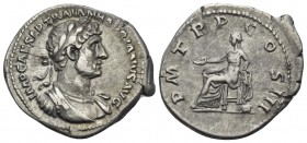 Hadrian, 117-138. Denarius (Silver, 20 mm, 3.26 g, 7 h), Rome. IMP CAESAR TRAIAN HADRIANVS AVG Laureate and cuirassed bust of Hadrian to right, viewed...