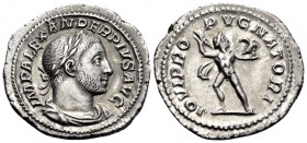 Severus Alexander, 222-235. Denarius (Silver, 20 mm, 2.98 g, 1 h), Rome, 232. IMP ALEXANDER PIVS AVG Laureate and draped bust of Severus Alexander to ...