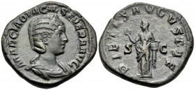 Otacilia Severa, Augusta, 244-249. Sestertius (Orichalcum, 30 mm, 19.20 g, 12 h), struck under her husband Philip I, Rome, 244. MARCIA OTACIL SEVERA A...