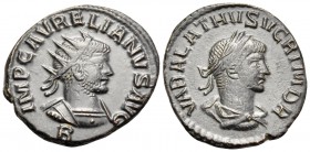 Aurelian, with Vabalathus, 270-275. Antoninianus (Bronze, 20 mm, 3.22 g, 11 h), Antioch, 2nd officina, November 270-March 272. IMP C AVRELIANVS AVG / ...