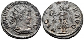 Vabalathus, usurper, 268-272. Antoninianus (Billon, 20 mm, 3.03 g, 11 h), Antioch, 7th officina, March-May 272. IM C VHABALATHVS AVG Radiate, draped, ...