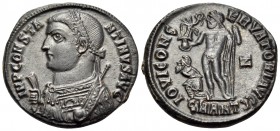 Constantine I, 307/310-337. Follis (Bronze, 19.6 mm, 3.63 g, 11 h), Antioch, 7th officina, 317-320. IMP CONSTA-NTINVS AVG Laureate and draped bust of ...