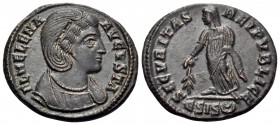 Helena, Augusta, 324-328/30. Follis (Bronze, 19 mm, 2.96 g, 6 h), struck under Constantine I, Siscia, 5th officina, 328-329. FL HELENA AVGVSTA Diademe...
