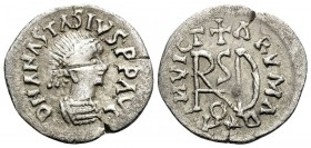 GEPIDS. Uncertain king, struck in the name of Anastasius I. 491-504. Quarter Siliqua (Silver, 14 mm, 0.92 g, 6 h), Sirmium. D N ANASTASIVS P P AVG Cru...