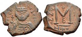 Heraclius, 610-641. 40 Nummia or Follis (Bronze, 31 mm, 12.94 g, 7 h), Nicomedia, 2nd officina, RY 1 (610/1). [D N] hЄRAC-LIVS PP AV[G] (S retrograde)...