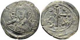 Anonymous Folles, time of Nicephorus III, circa 1078-1081. Follis (Bronze, 27 mm, 4.25 g, 6 h), Class I, Constantinople. Facing bust of Christ Pantokr...
