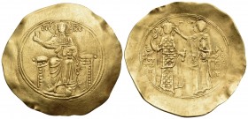 John II Comnenus, 1118-1143. Hyperpyron (Gold, 32 mm, 4.35 g, 6 h), Constantinople, 1122-1137(?). IC XC Christ Pantocrator, bearded, nimbate and with ...