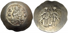 Manuel I Comnenus, 1143-1180. Aspron Trachy (Electrum, 30.5 mm, 4.65 g, 6 h), Constantinople, circa 1160-1164. ΙC - Χ[C] Christ Pantocrator standing f...