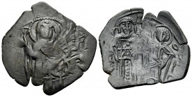 Michael VIII Palaeologus, 1261-1282. Trachy (Bronze, 22 mm, 1.79 g, 5 h), Constantinople. The Theotokos, orans, standing facing slightly left. Rev. Mi...