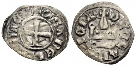 CRUSADERS. Principality of Achaea. Isabelle de Villehardouin, 1297-1301. Denier Tournois (Billon, 20 mm, 0.78 g, 10 h), Glarentza (modern Kyllini in E...