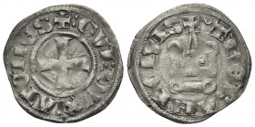 CRUSADERS. Duchy of Athens. Guy II de la Roche, 1287-1308. Denier Tournois (Billon, 19 mm, 0.76 g, 11 h). +:GVI: DVX: ATENES around cross pattée. Rev....