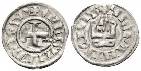 CRUSADERS. Neapolitan Princes of Epirus and Corfu. Philippe de Taranto, 1294-1313. Denier Tournois (Billon, 20 mm, 0.71 g, 9 h), Lepanto (modern Nafpa...