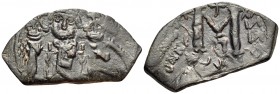 ISLAMIC, Time of the Rashidun. Pseudo-Byzantine types. AH 15/16-23/4 = AD 637-643. Fals (Bronze, 24 mm, 4.95 g, 11 h), imitating a 'Cyprus follis', un...