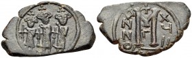 ISLAMIC, Time of the Rashidun. Pseudo-Byzantine types. Circa AH 37-55 / AD 658-675. Fals (Bronze, 28.5 mm, 5.32 g, 6 h), imitating a 'Cyprus follis', ...
