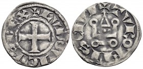 FRANCE, Royal. Louis IX (Saint Louis), 1226–1270. Denier Tournois (Billon, 19 mm, 0.86 g, 10 h). + LVDOVICVS REX around cross pattée. Rev. + TVRONVS C...