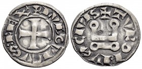 FRANCE, Royal. Louis IX (Saint Louis), 1226–1270. Denier Tournois (Billon, 20 mm, 0.99 g, 3 h). + LVDOVICVS: REX around cross pattée. Rev. + TVRONVS C...