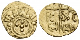 ITALY. Sicilia (Regno). Guglielmo II il Buono (the Good), 1166-1189. Tarì (Gold, 10.5 mm, 0.66 g), Palermo or Messina. Kufic legend in two margins aro...
