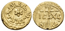 ITALY. Sicilia (Regno). Guglielmo II il Buono (the Good), 1166-1189. Tarì (Gold, 12 mm, 1.46 g), Palermo or Messina. Kufic legend in two margins aroun...