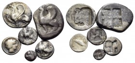 GREEK, Thrace & Macedon. Circa 5th-4th century BC. (Silver, 6.56 g). A Lot of Six Silver coins from Abdera and Amphipolis. All finely toned. About ver...