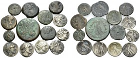 GREEK, Egypt. Circa 3rd -1st century BC. (248.00 g). A Lot of Silver and Bronze coins from the Ptolemaic Kingdom. All with old cabinet toned or patina...