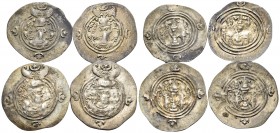 SASANIAN KINGS. Circa 6th- 7th century AD. (Silver, 16.53 g). Lot of Four Sasanian Drachms. An attractive toned group with residual luster. Very fine ...