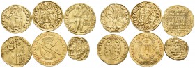 EUROPEAN GOLD COINAGE. Circa 12th -18th century. (Gold, 18.89 g). An interesting lot of Six Gold Coins. Very fine or better. Sold as is, no returns (6...