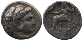 Kings of Macedon. Babylon. Alexander III "the Great" 336-323 BC. struck under Philip III, circa 323-317 BC
Tetradrachm AR
Head of Herakles to right, w...