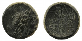 Phrygia. Apameia. 2nd-1st century BC. AE
Laureate head of Zeus to right/Cult statue of Artemis Anaïtis facing.
8,63 gr. 20 mm