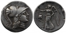 Pamphylia. Side 183-175 BC. Tetradrachm AR
Head of Athena right, wearing crested Corinthian helmet
Rev: Nike advancing left, holding wreath in right h...