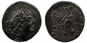 Kings of Cappadocia. Eusebeia-Mazaka. Ariarathes IX Eusebes Philopator 101-87 BC.
Drachm AR
Diademed head of Ariarathes IX to right
Rev: Athena Nikeph...