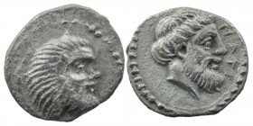 CILICIA, Nagidos. Circa 400-380 BC. AR Obol.
Head of Pan right.
Rev: Bearded head of Dionysos right. 
Göktürk 4; SNG France 16-8; SNG Levante 4. 
0,73...