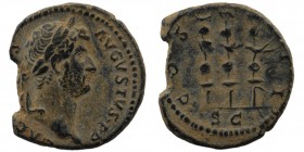 Hadrianus (117-138 AD). AE Quadrans (Rome), 128-132 AD
2,82 gr. 17 mm
