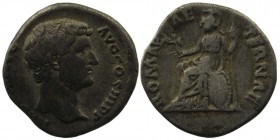 Hadrian (AD 117-138). AR Denarius 
Bare head of Hadrian right
Rev: Roma seated left, with Palladium in outstretched right hand and spear grounded in l...