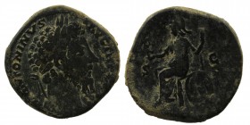 Marcus Aurelius, 161-180 Sestertius circa 172, AE 
Laureate head right
Rev. Roma seated left holding Victory, spear and shield. 
C 281. RIC 1033.
19,5...