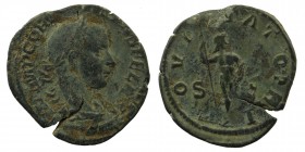 Gordian III AD 238-244. Rome. Sestertius AE
IMP GORDIANVS PIVS FEL AVG, laureate, draped and cuirassed bust right 
Rev: IOVI STATORI, Jupiter, naked, ...
